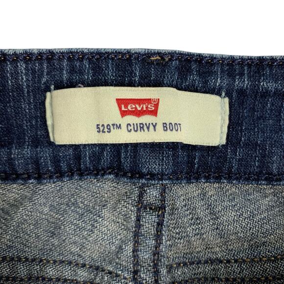 Levis 529 Curvy Boot Cut Jeans Dark Wash Blue Women's 8 - Picture 4 of 9
